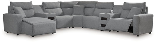 Modmax II 7-Piece Power Reclining Sectional with Chaise and Audio Consoles