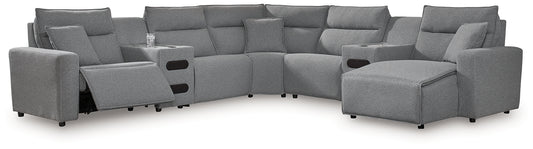 Modmax II 7-Piece Power Reclining Sectional with Chaise and Audio Consoles