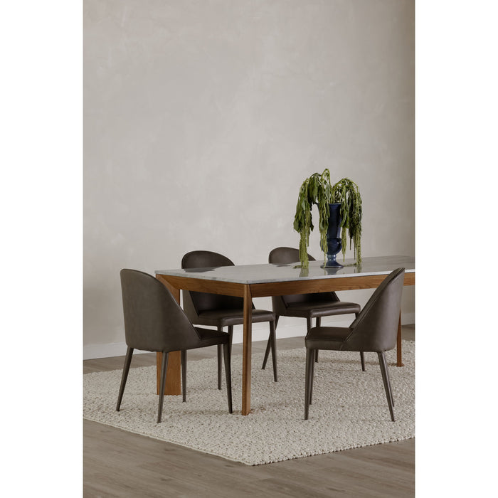 Burton - Vegan Leather Dining Chair (Set of 2) - Gray