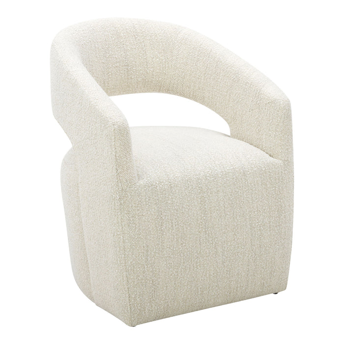 Barrow - Rolling Dining Chair - White Mist