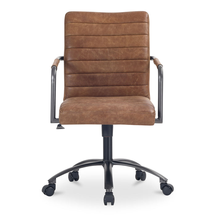 Roy - Open Road Leather Office Chair - Brown
