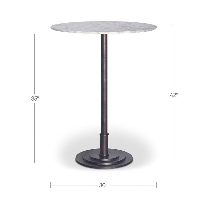 Tori - Outdoor Bar Table - White Marble