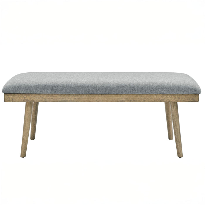 Vida - Polyester Dining Bench - Gray