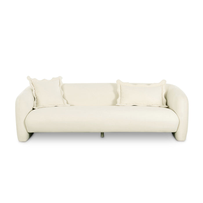 Lou - Performance Velvet Sofa - Cream