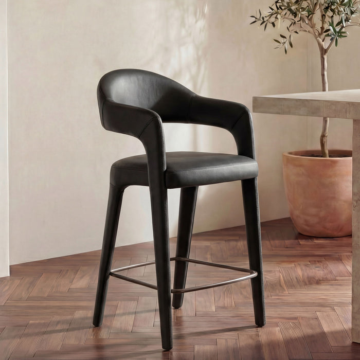 Martens - Counter Stool Leather - Black