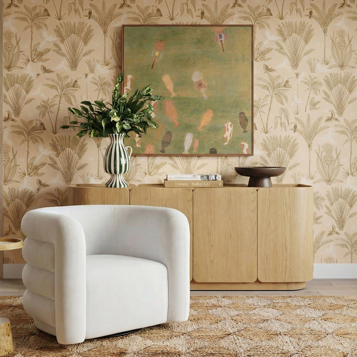 Curves - Velvet Swivel Accent Chair