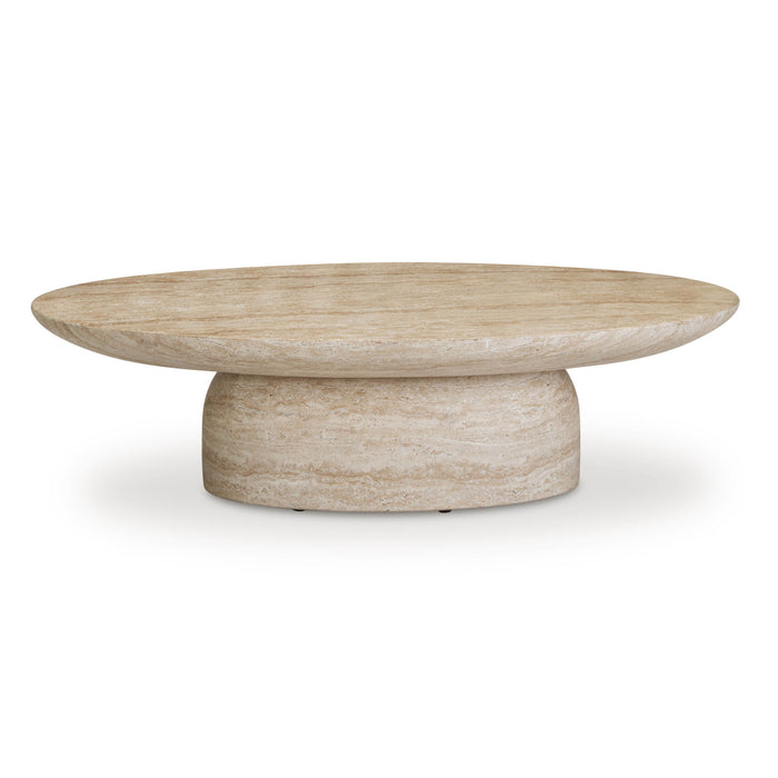 Sonia - Indoor / Outdoor Concrete Coffee Table - Faux Travertine