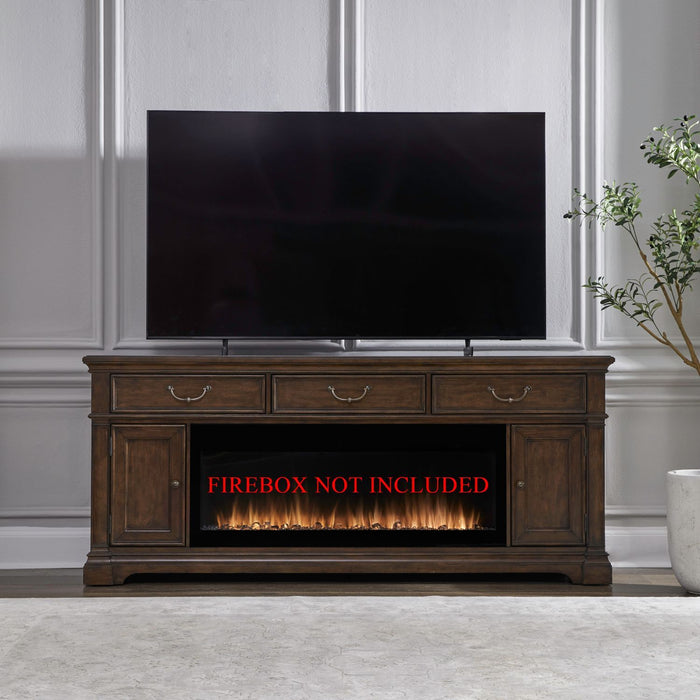 Fireplace TV Consoles - 84" Fireplace TV Console FTS - Brown