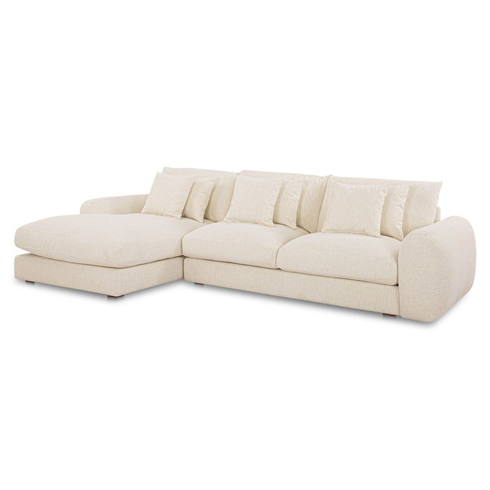 Berga - Sectional Left Stationary Sofa - White