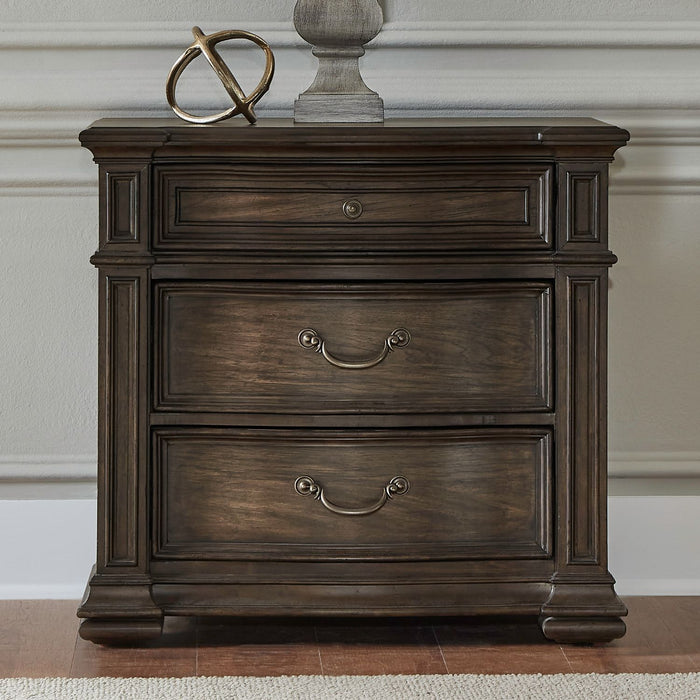 Provence Park - Bedside Chest With Charging Station - Brown
