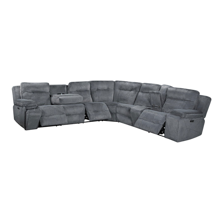 Teddy - 3 Piece Power Sectional - Gray