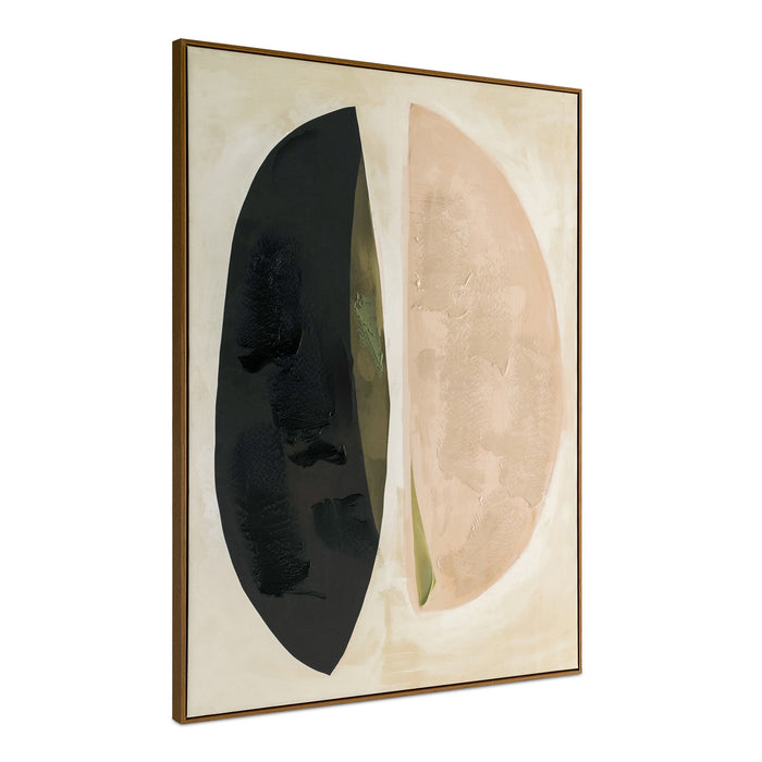 Sage - Framed Painting - Beige