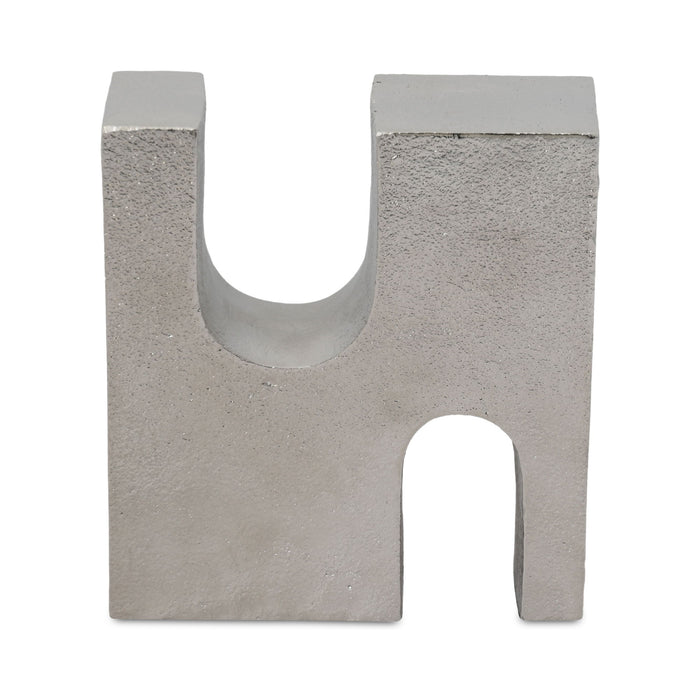 Odi - Cast Aluminum Decorative Object - Pearl Silver