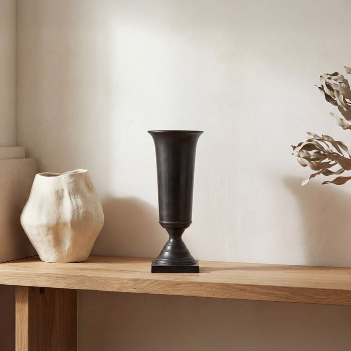 Cassia - Cast Aluminum Vase - Black