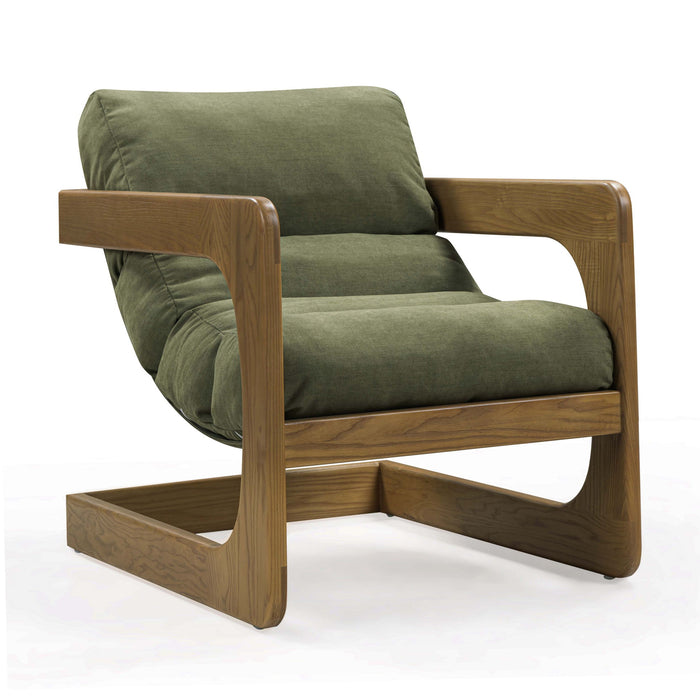 Palma - Upcycled Fabric Accent Chair - Green