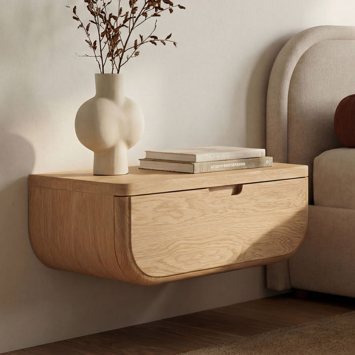 Hettie - Floating Nightstand - Natural / Brown