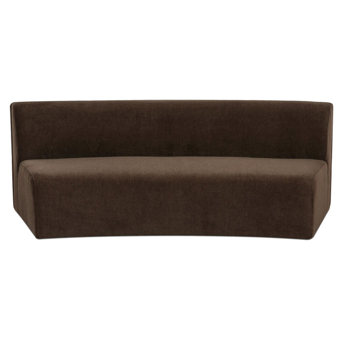 Naomi - Concave Sofa - Dark Brown