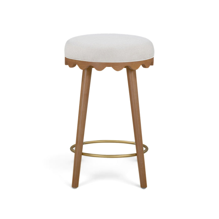 Oodle - Performance Vegan Mohair Light Walnut Stool