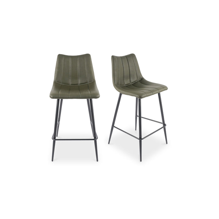 Alibi - Counter Stool (Set of 2) - Dark Green