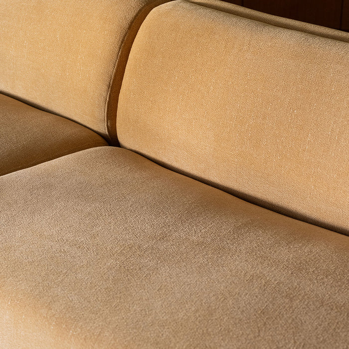 Naomi - 3 Piece Wave Modular Sectional - Golden Yellow