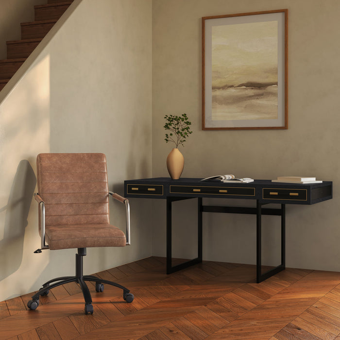 Roy - Open Road Leather Office Chair - Brown