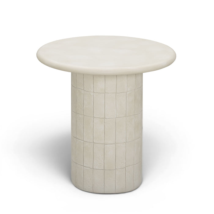 Fafo - Indoor/Outdoor Concrete Side Table - Beige