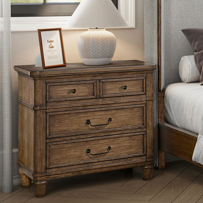 Harrison Heights - Nightstand With Charging Station - Sienna