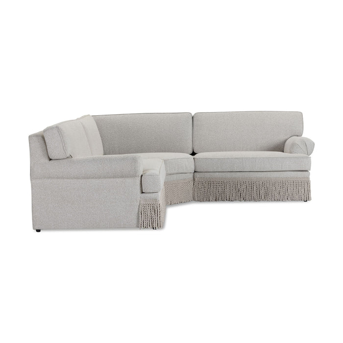 Yvette - 3-Piece Performance Boucle L-Sectional - Warm Gray