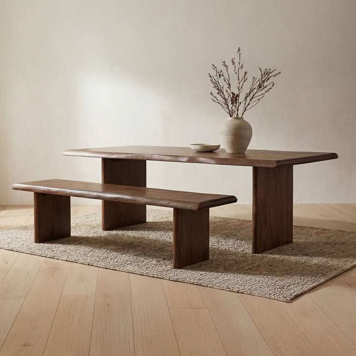 Lila - Small Dining Bench - Brown