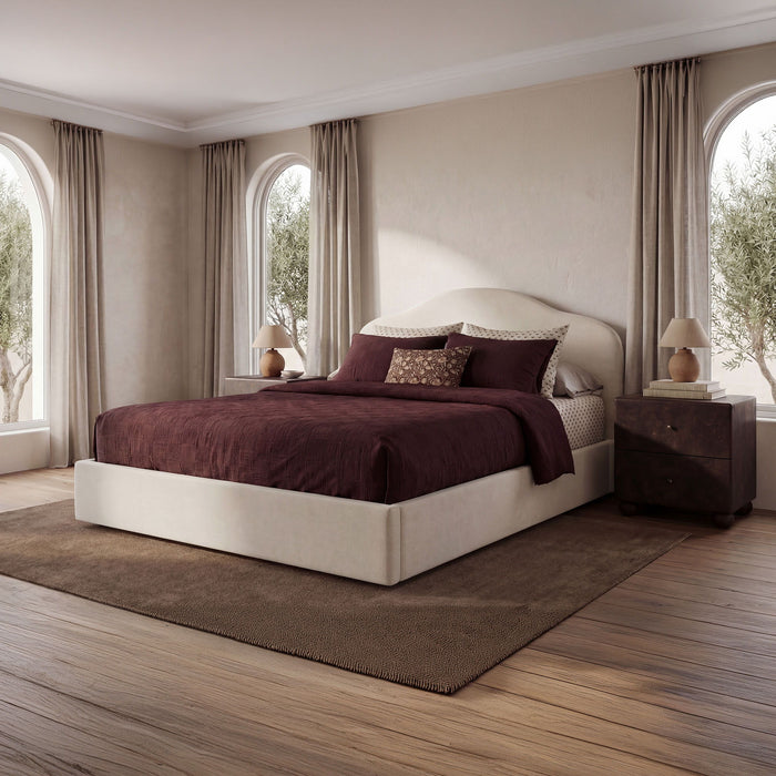 Maggie - King Storage Bed - Cream