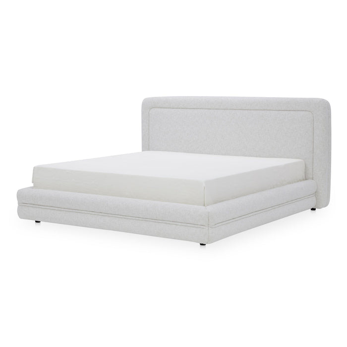 Tory - Queen Bed - Pebble White