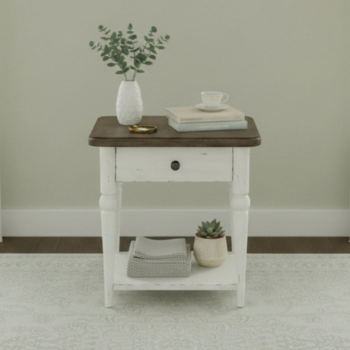 Turnberry Park - Rectangular End Table - White