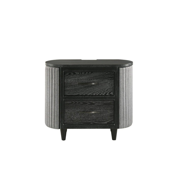 Skyline - 2 Drawer Nightstand - Onyx
