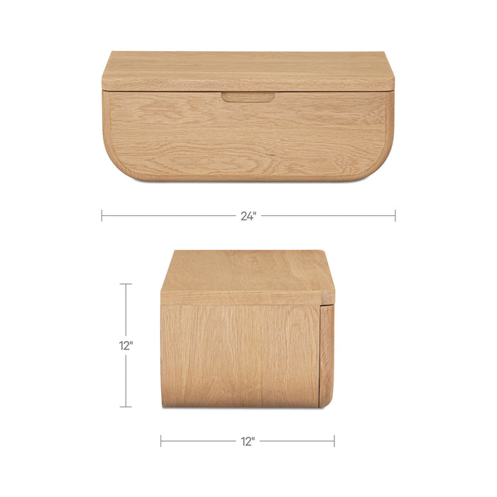 Hettie - Floating Nightstand - Natural / Brown