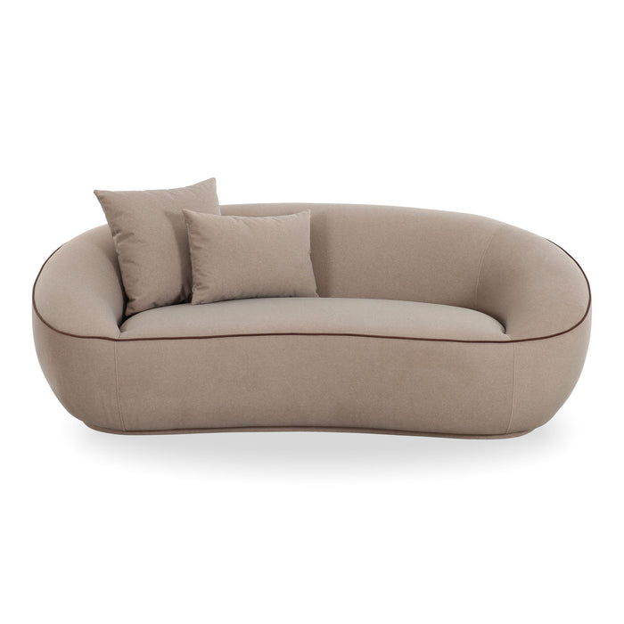 Jenny - Faux Mohair Loveseat - Taupe