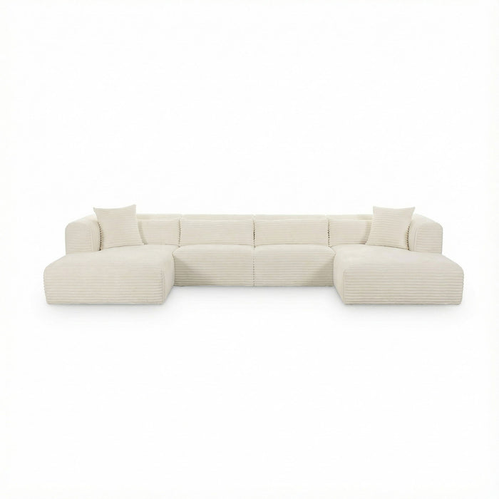 Tarra - Fluffy Oversized Corduroy Modular Sectional