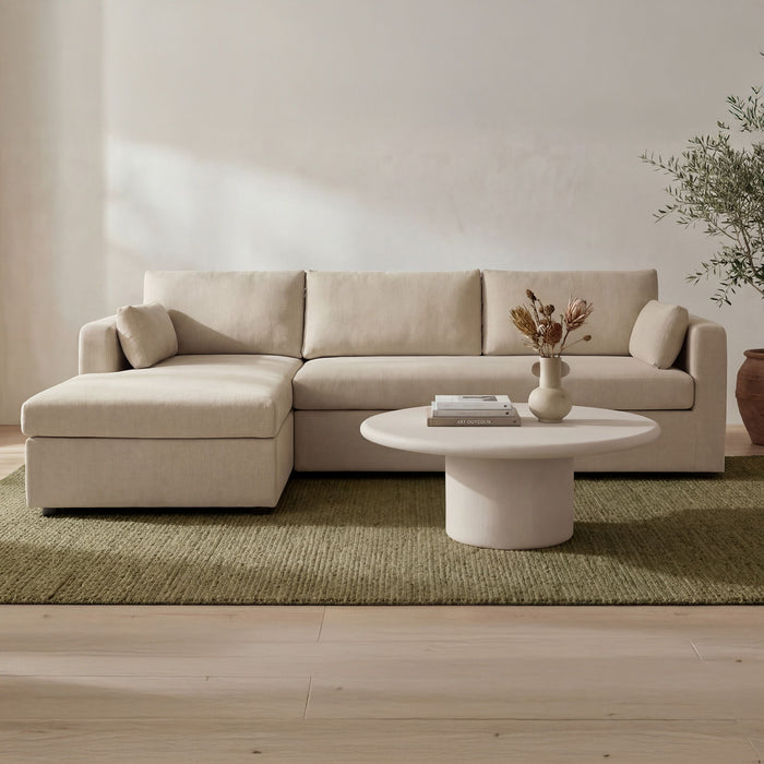 Burrow - Sleeper Sectional With Left Storage Chaise - Sand