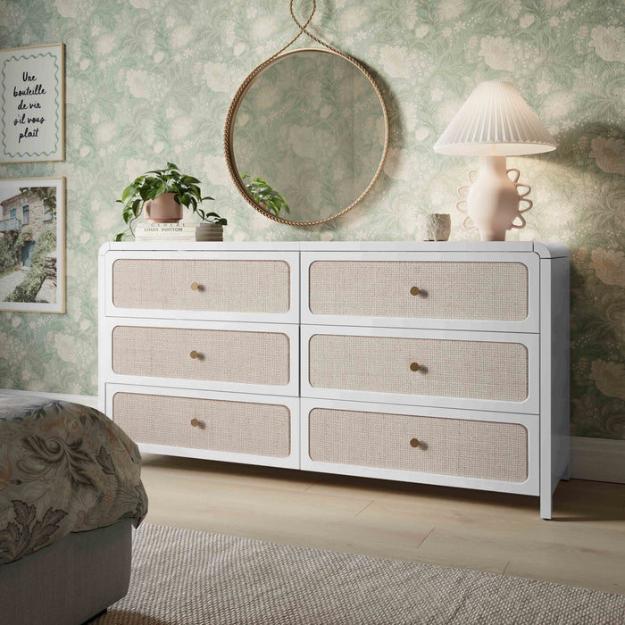 Patty - Rattan 6 Drawer Dresser