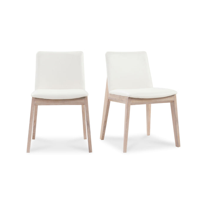 Deco - Oak Dining Chair (Set of 2) - Cream White
