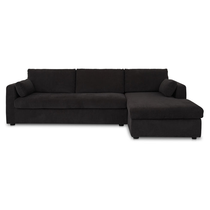 Burrow - Sleeper Sectional With Right Storage Chaise - Black