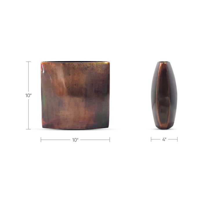 Laval - Cast Aluminum Vase - Burnished Copper
