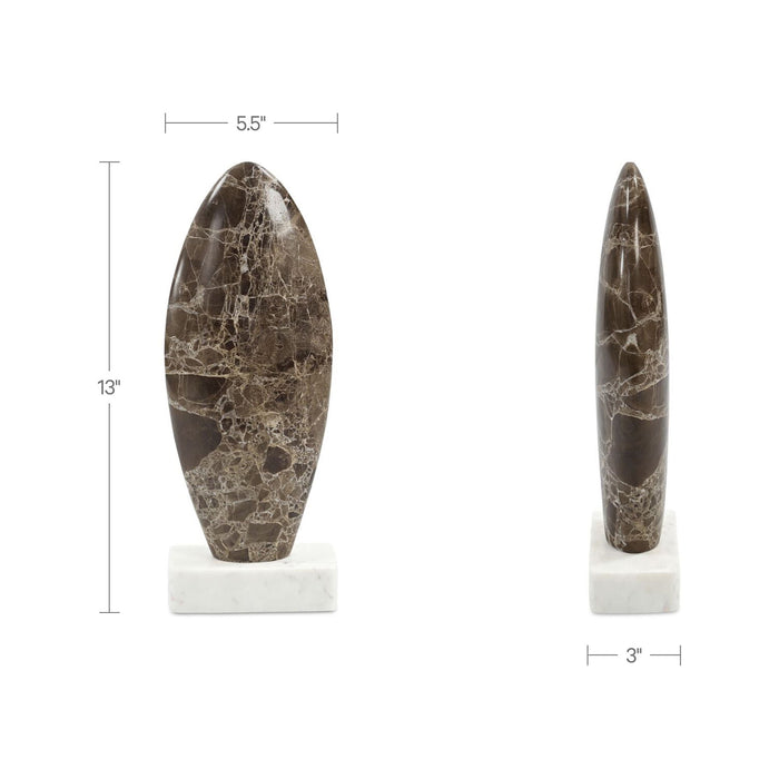 Boda - Sculpture Dark Emperador Marble - Brown