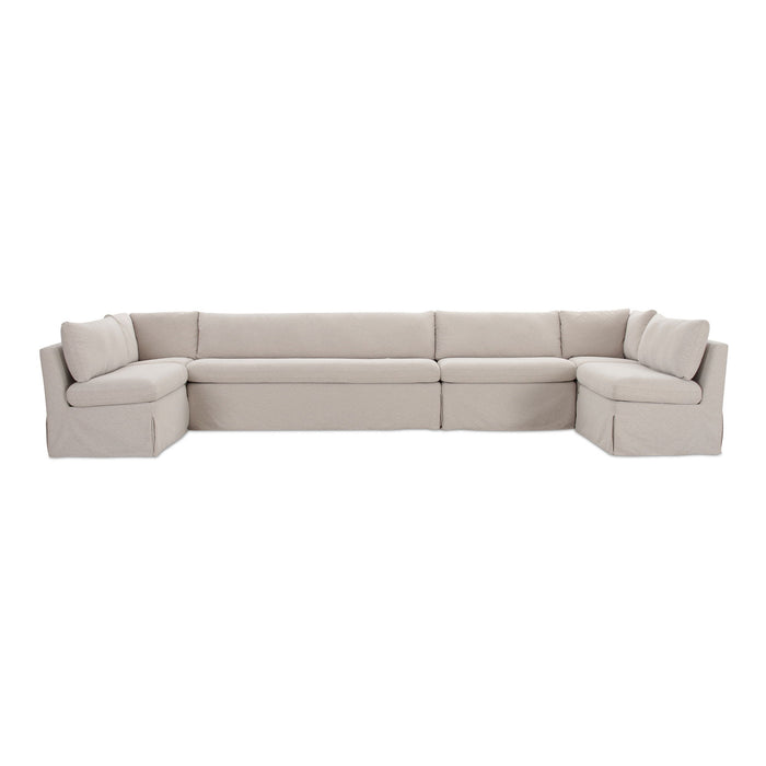 Fable - Slipcover Dining Banquette U-Shape Sectional - Beige