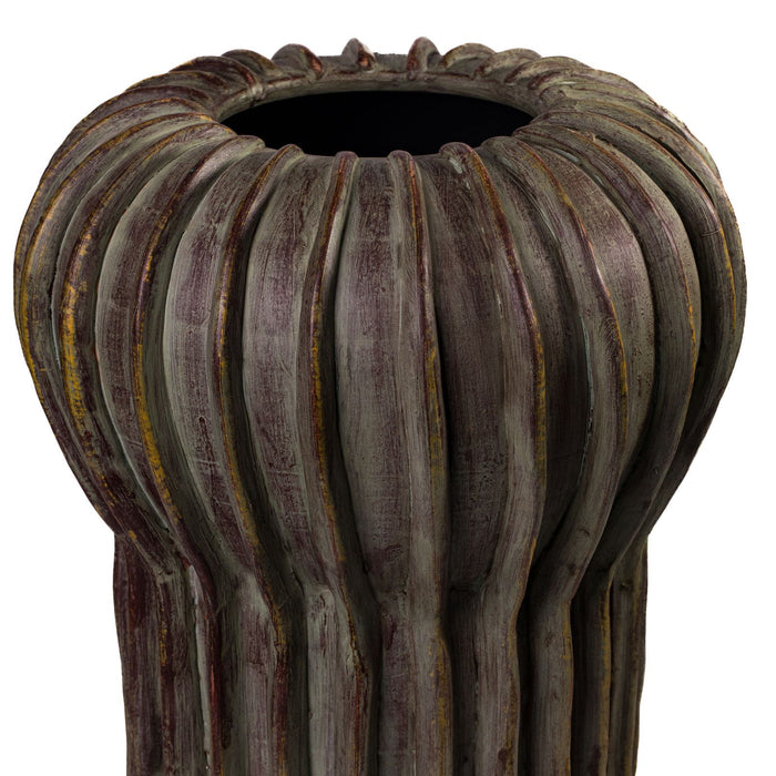 Visha - Terracotta Vase - Gray Green