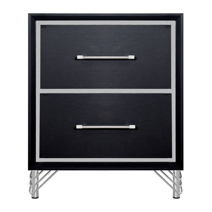 Ava - 2 Drawer Nightstand - Ebony