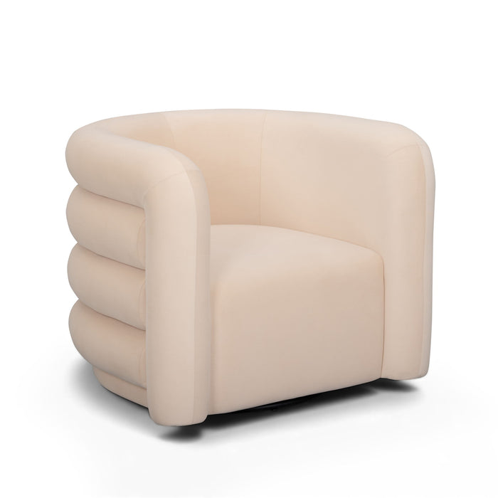 Curves - Velvet Swivel Accent Chair