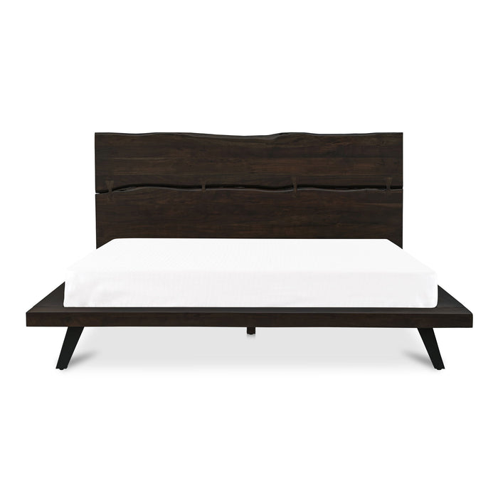 Madagascar - King Platform Bed - Dark Brown