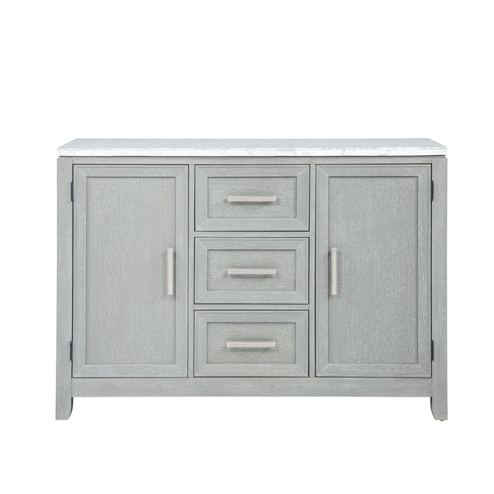 Fiona - Marble Top Dining Buffet / Server - Mist Gray