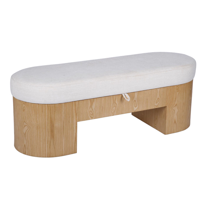 Poppi - Performance Fabric Storage Bench - Cream