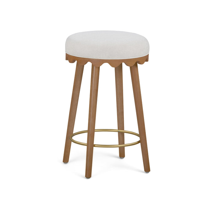 Oodle - Performance Vegan Mohair Light Walnut Stool